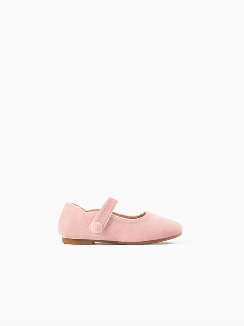 Scarpe mary jane in velluto con chiusura a strappo - Kiabi