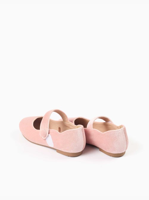Scarpe mary jane in velluto con chiusura a strappo - Kiabi