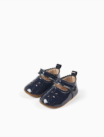 Scarpe Mary Jane pre-walker verniciate con chiusura a strappo