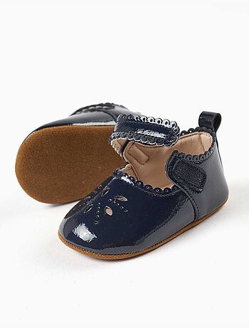 Scarpe Mary Jane pre-walker verniciate con chiusura a strappo