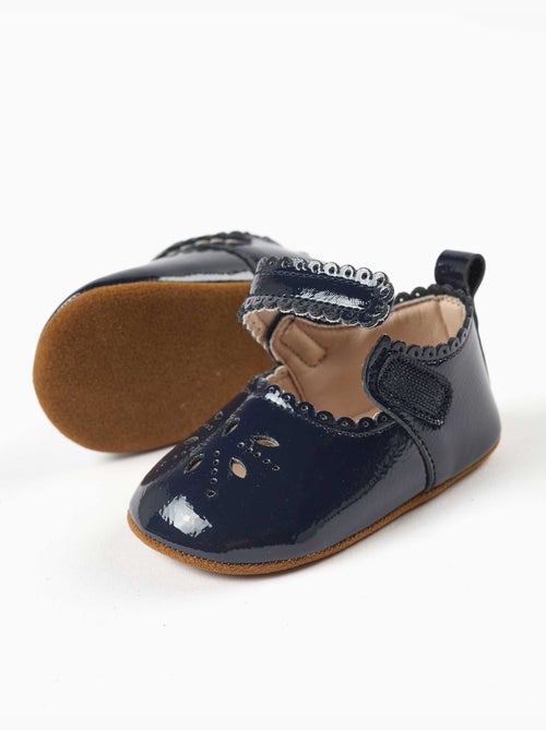 Scarpe mary jane pre-walker verniciate con chiusura a strappo - Kiabi