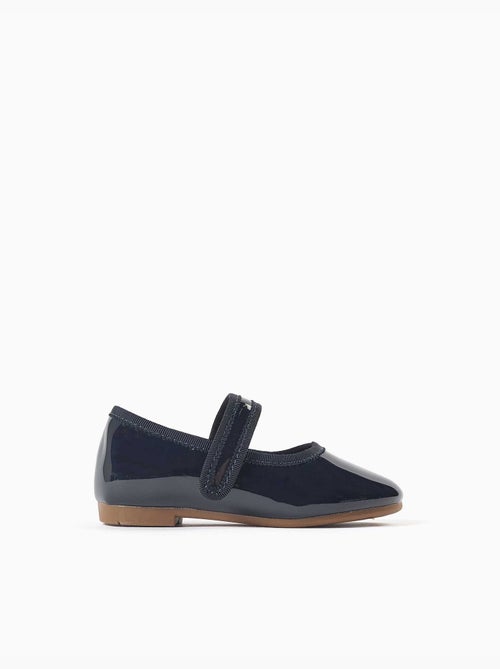 Scarpe mary jane verniciate con chiusura a strappo - Kiabi
