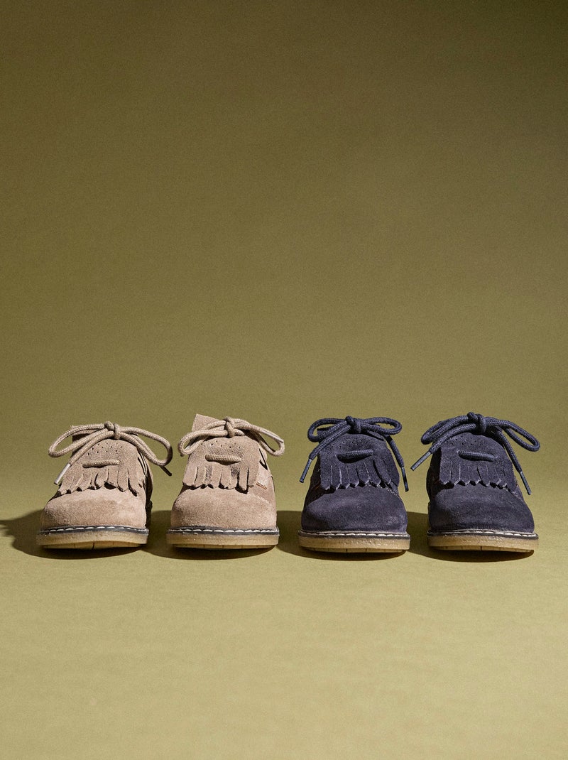 Scarpe per bambini in camoscio Blu scuro - Kiabi