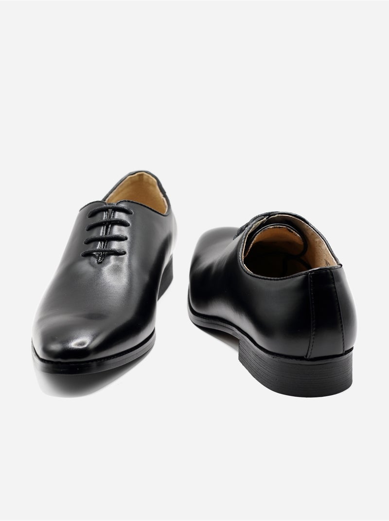 Scarpe Richelieu in pelle - Uomo Nero - Kiabi
