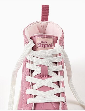 Scarpe sportive alte imbottite con stampa stitch