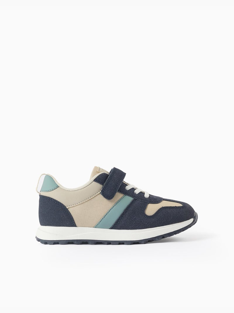 Scarpe sportive combinate con chiusura a strappo Beige chiaro - Kiabi