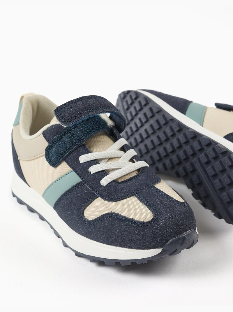 Scarpe sportive combinate con chiusura a strappo Beige chiaro - Kiabi