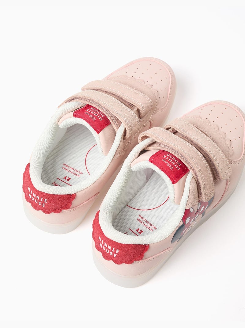 Scarpe sportive combinate con luci con minnie Rosa chiaro - Kiabi