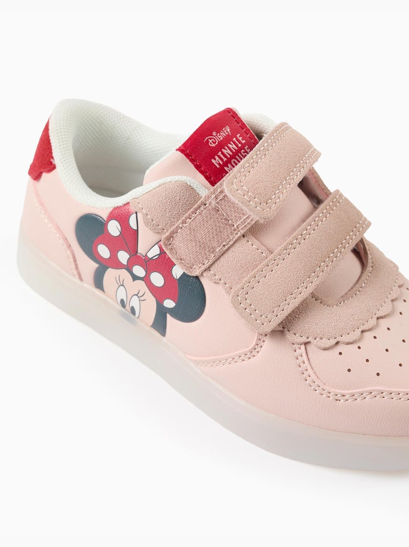 Scarpe sportive combinate con luci con minnie Rosa chiaro - Kiabi