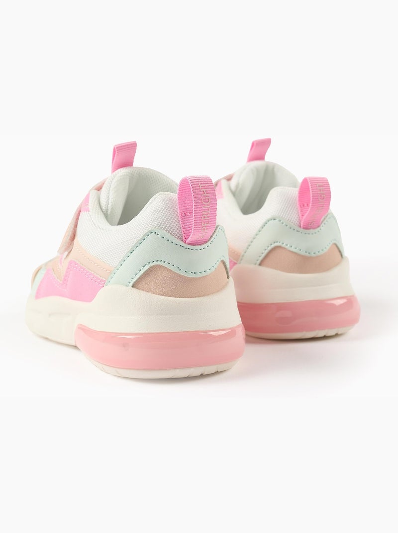 Scarpe sportive combinate con luci superlight runner Rosa - Kiabi