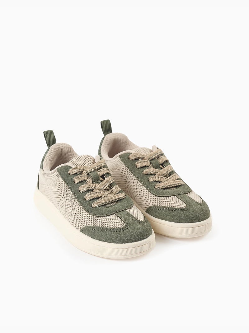 Scarpe sportive con dettagli in mesh e lacci Beige chiaro - Kiabi