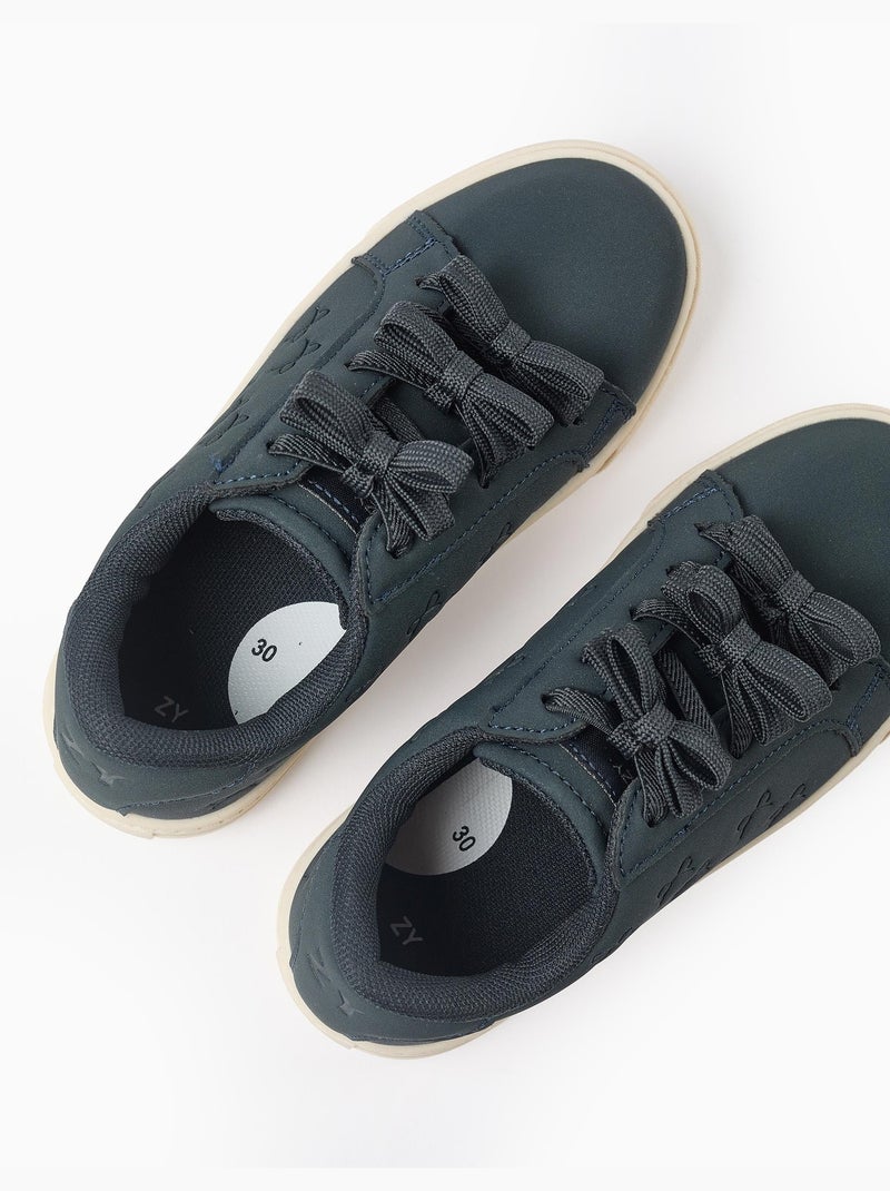 Scarpe sportive con fiocchi in rilievo Blu scuro - Kiabi