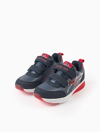 Scarpe sportive con luci e chiusura a strappo 'spiderman'