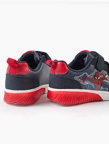 Scarpe sportive con luci e chiusura a strappo 'spiderman'