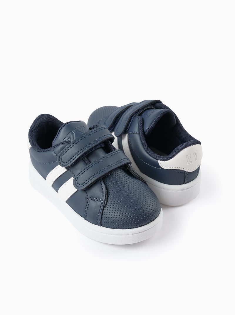 Scarpe sportive con strisce Blu scuro - Kiabi