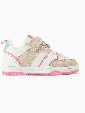 Scarpe sportive in doppio tessuto con fiori decorativi