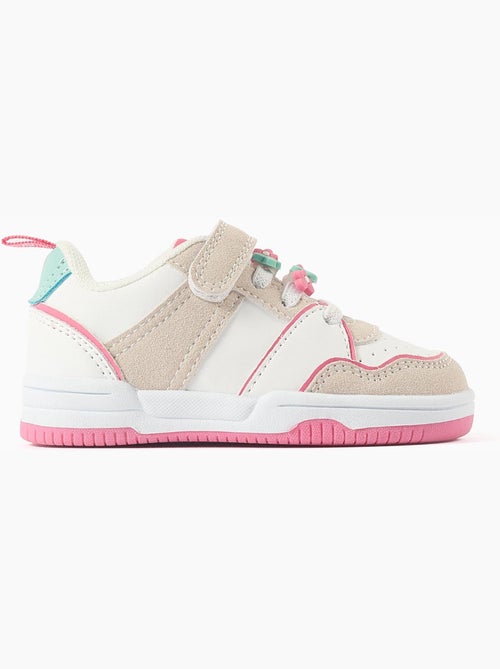 Scarpe sportive in doppio tessuto con fiori decorativi - Kiabi