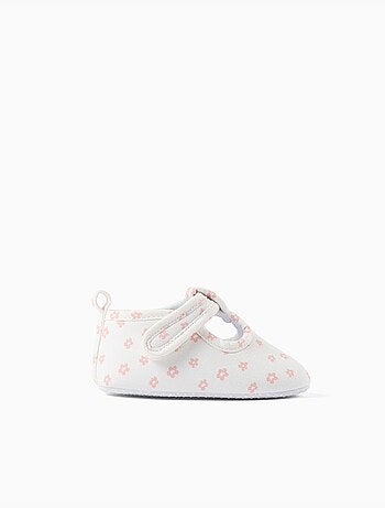 Scarpe t-bar in tela con motivo floreale