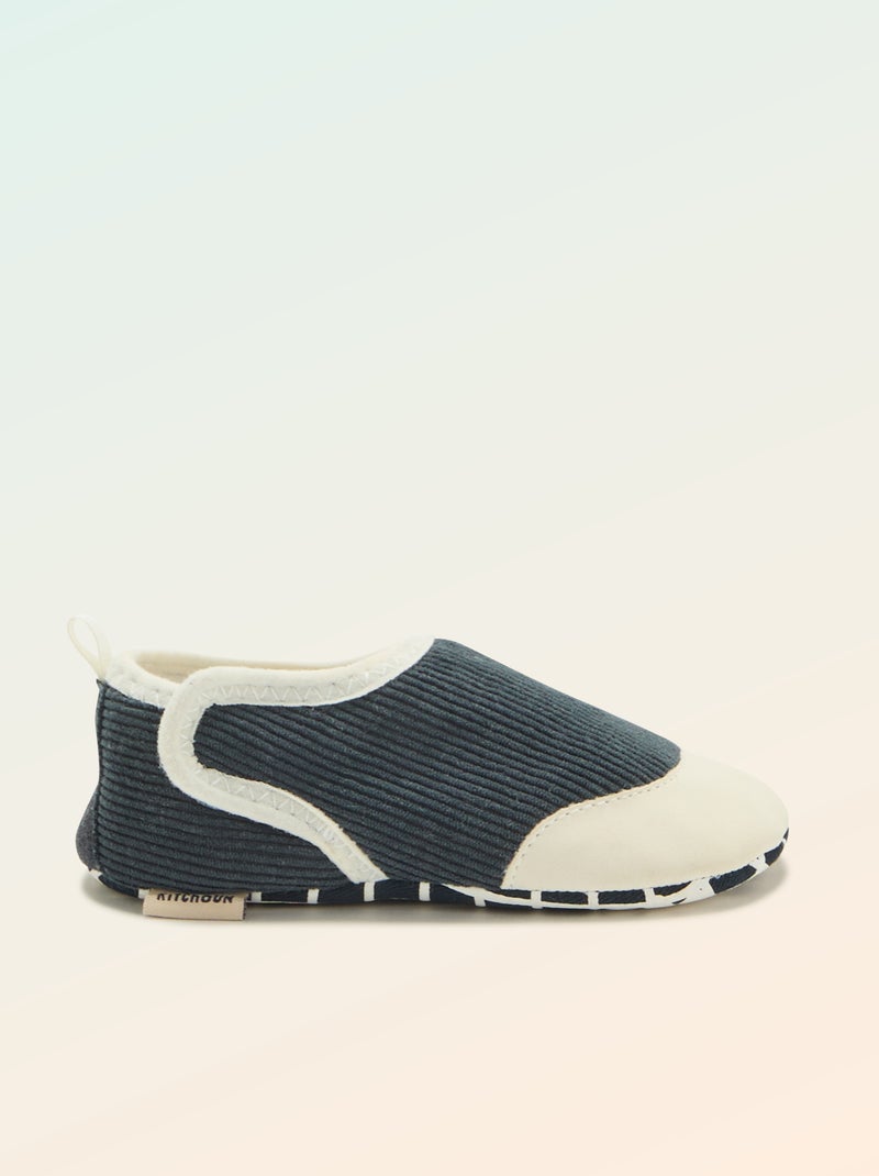 Scarpette a costine con strappi - 'Kitchoun' Blu - Kiabi