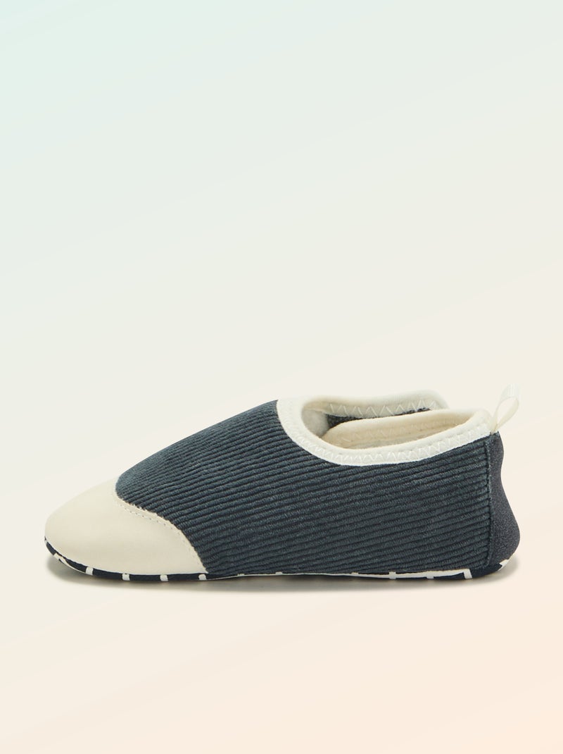 Scarpette a costine con strappi - 'Kitchoun' Blu - Kiabi