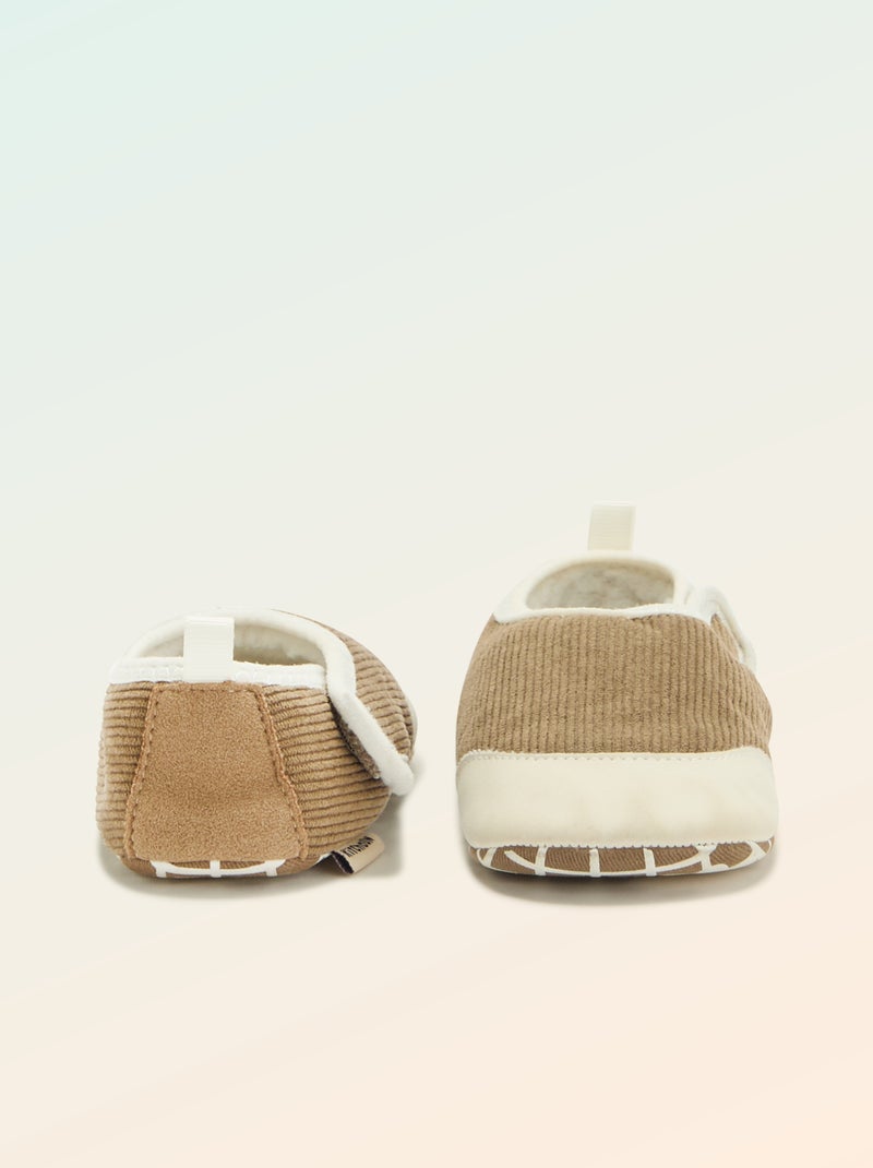Scarpette a costine con strappi - 'Kitchoun' Kaki - Kiabi