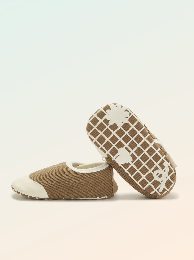 Scarpette a costine con strappi - 'Kitchoun' Kaki - Kiabi