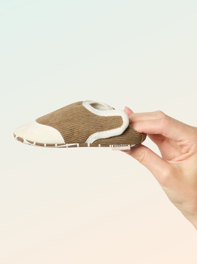 Scarpette a costine con strappi - 'Kitchoun' Kaki - Kiabi