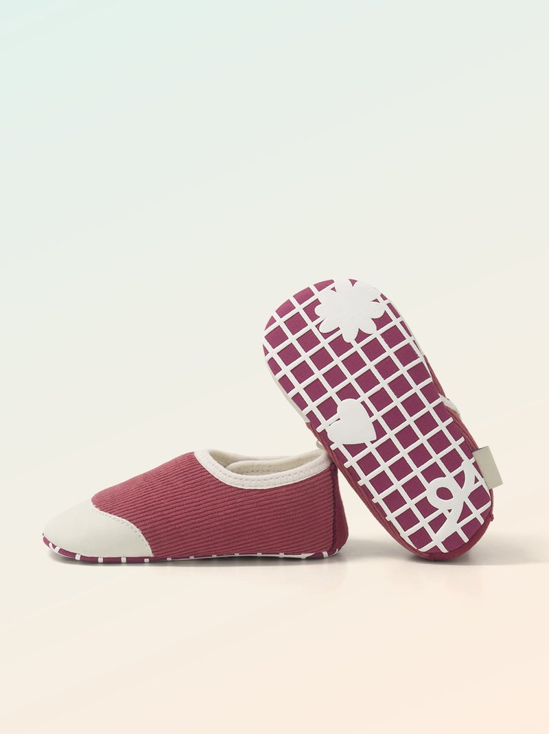 Scarpette a costine con strappi - 'Kitchoun' Rosa - Kiabi