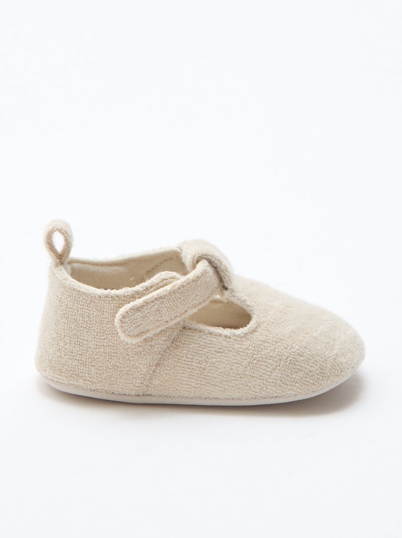 Scarpine ballerine in spugna Beige - Kiabi