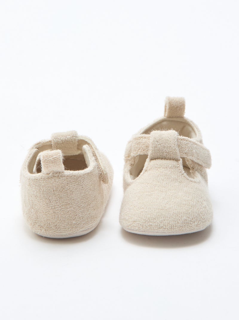 Scarpine ballerine in spugna Beige - Kiabi