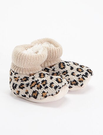 Scarpine imbottite con motivo