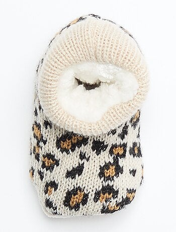 Scarpine imbottite con motivo
