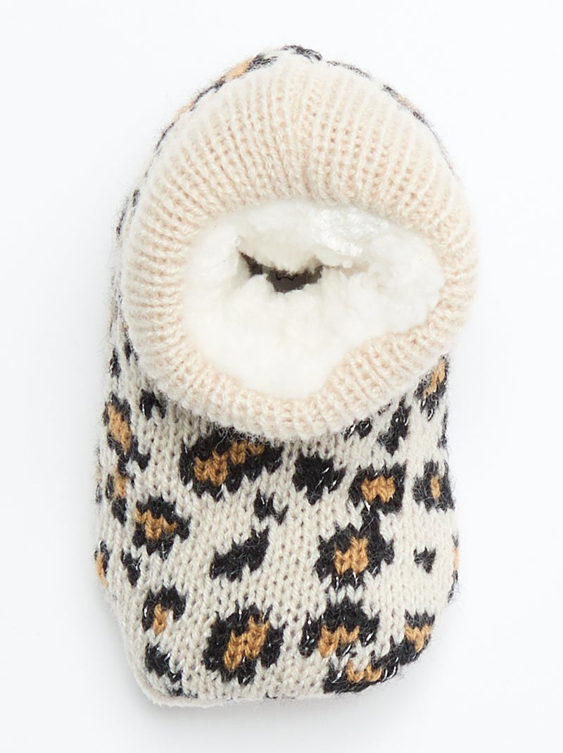 Scarpine imbottite con motivo Beige - Kiabi