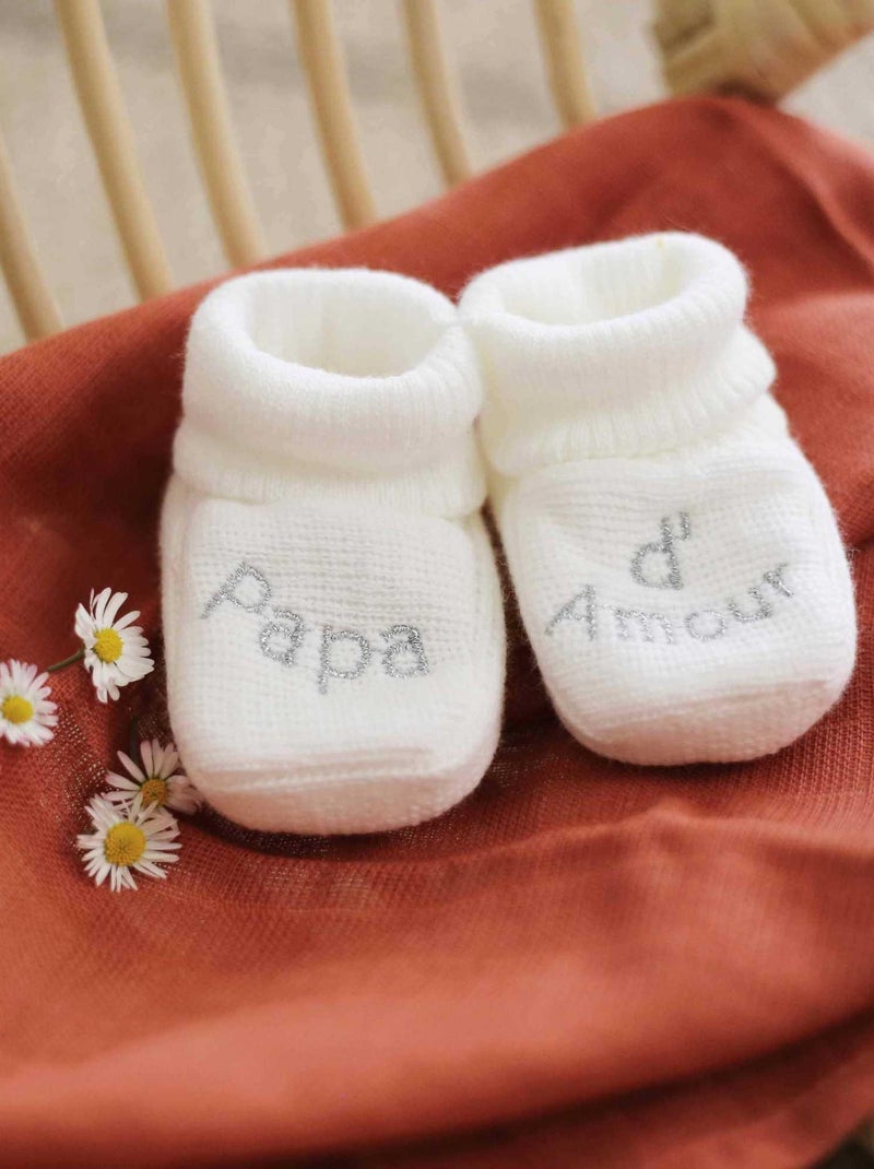 Scarpine nascita - messaggio Papà d'Amore Bianco - Kiabi