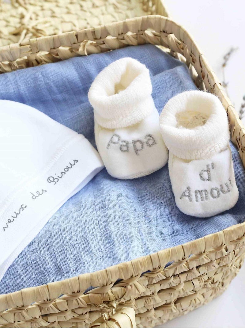 Scarpine nascita - messaggio Papà d'Amore Bianco - Kiabi