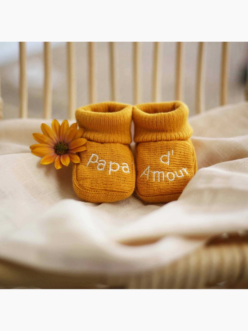 Scarpine nascita - messaggio papà d'amore Giallo oro - Kiabi