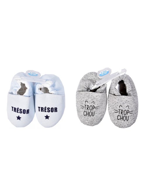 Scarpine neonato Cocooning Fantasia - Confezione da 2 - Kiabi