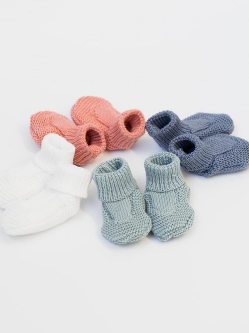 Scarpine neonato in cotone - collezione «petits chats» - Kiabi