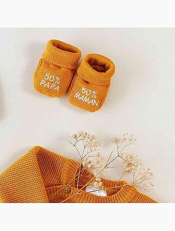 Scarpine per neonati - messaggio: 50% mamma 50% papà