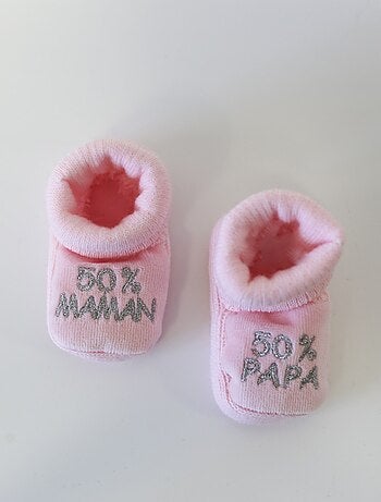 Scarpine per neonati - messaggio: 50% mamma 50% papà