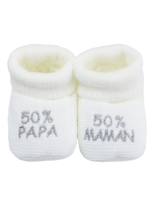 Scarpine per neonati - messaggio: 50% mamma 50% papà - Kiabi
