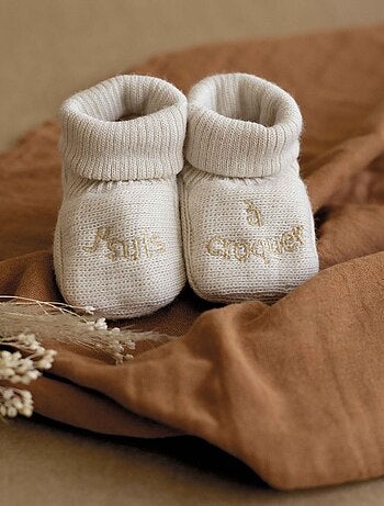 Scarpine per neonati con ricamo