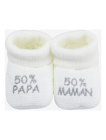 Scarpine per neonati - messaggio: 50% mamma 50% papà