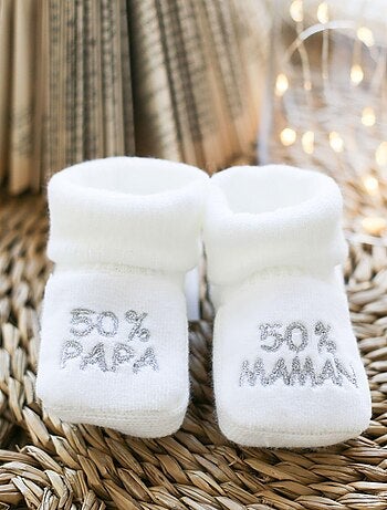 Scarpine per neonati - messaggio: 50% mamma 50% papà