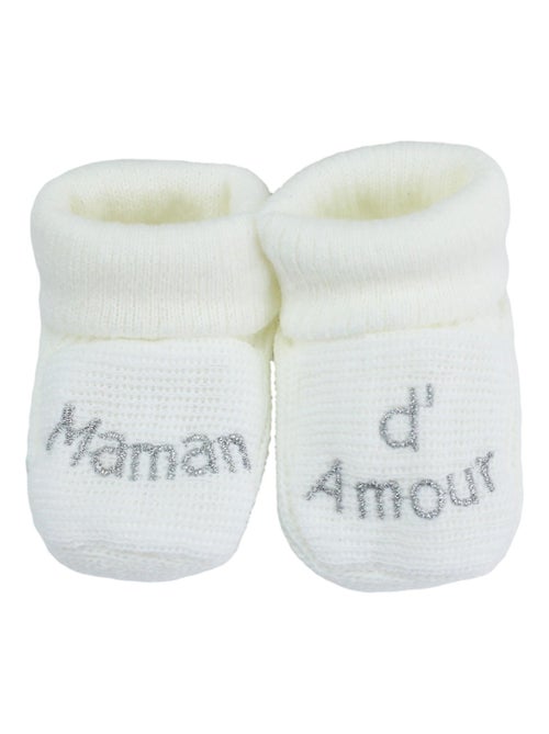 Scarpine per neonato - scritta mamma del cuore - Kiabi Scarpine per neonato - scritta mamma del cuore - Kiabi