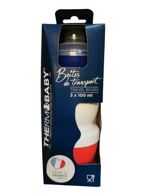 Scatola per il trasporto del latte Thermobaby con 3 scomparti impilabili 3x100 ml - Kiabi Scatola per il trasporto del latte Thermobaby con 3 scomparti impilabili 3x100 ml - Kiabi