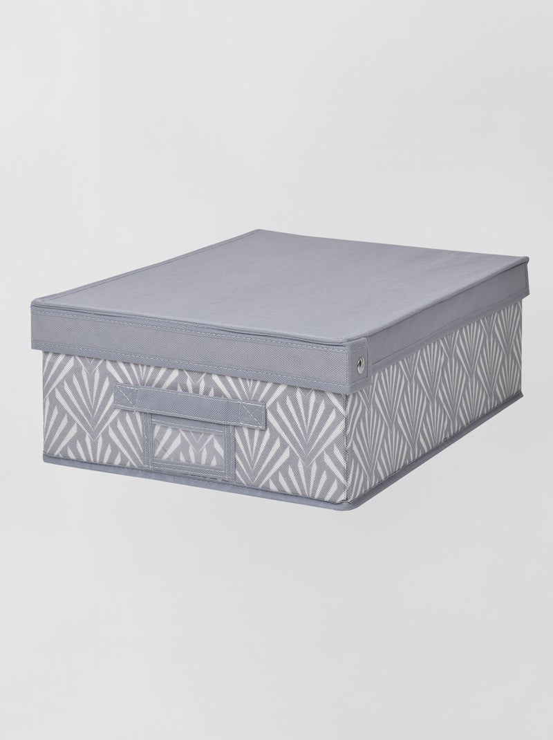 Scatola pieghevole con coperchio grigio/bianco - Kiabi