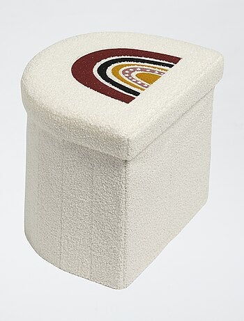 Scatola portaoggetti arcobaleno in maglia bouclé