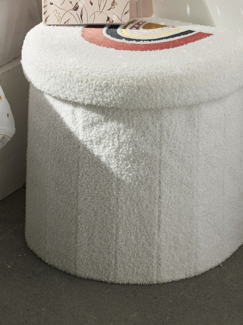 Scatola portaoggetti arcobaleno in maglia bouclé Beige - Kiabi