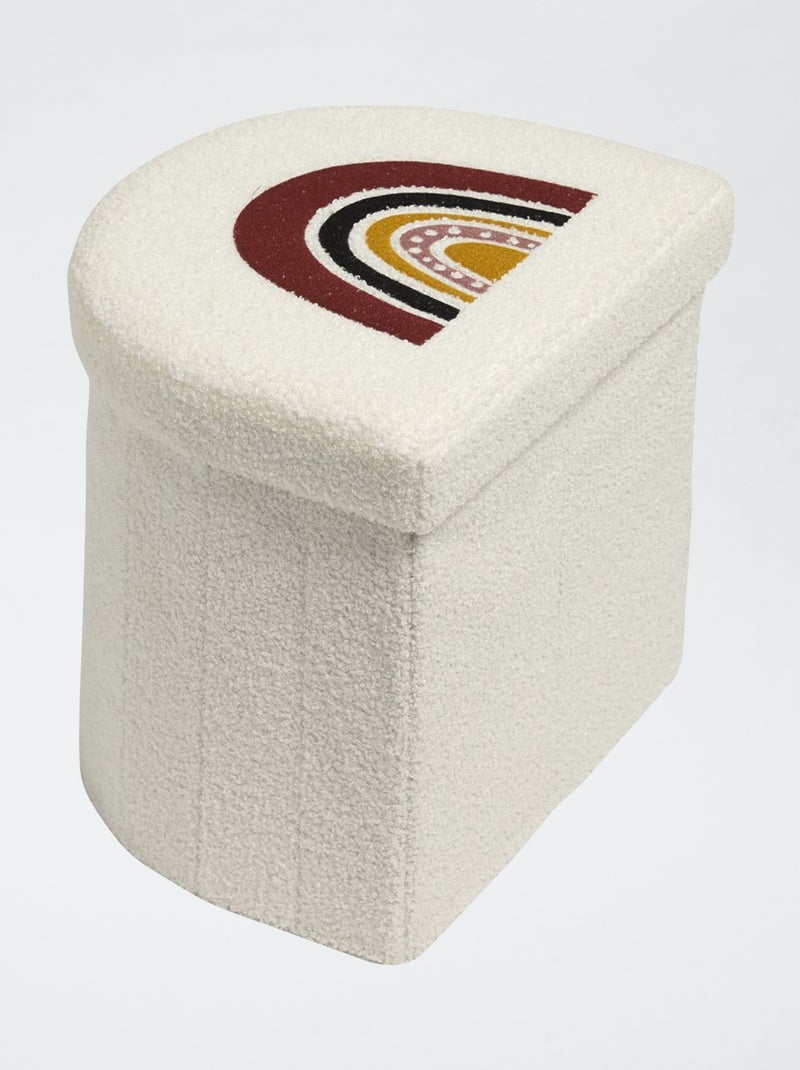 Scatola portaoggetti arcobaleno in maglia bouclé Beige - Kiabi